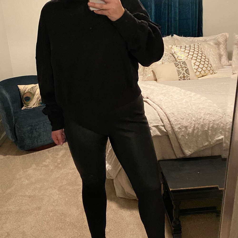 Milly leather patch pants